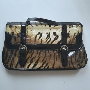 Cato Tiger Print Handbag with Snap Closure